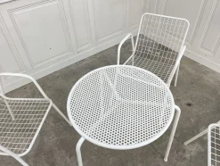 Pamono Garden Furniture in White Metal, 1970, Set of 5><noscript><img width=