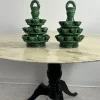 Pamono Garden Lighting in Caltagirone Ceramic, 1940s, Set of 2> Garden Lighting