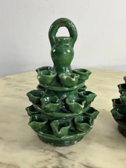 Pamono Garden Lighting in Caltagirone Ceramic, 1940s, Set of 2><noscript><img width=