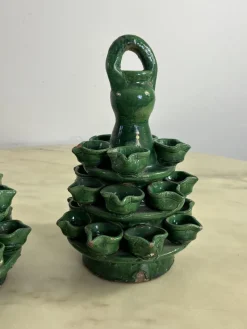 Pamono Garden Lighting in Caltagirone Ceramic, 1940s, Set of 2><noscript><img width=