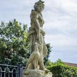 Pamono Garden Sculpture of Goddess Hera with Peacock, 1800s> Garden Accessories