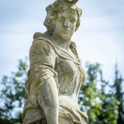 Pamono Garden Sculpture of Goddess Hera with Peacock, 1800s><noscript><img width=