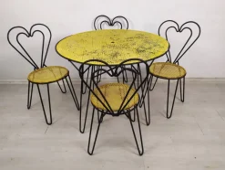 Pamono Garden Set by Mathieu Matégot, 1950s, Set of 5> Garden Tables
