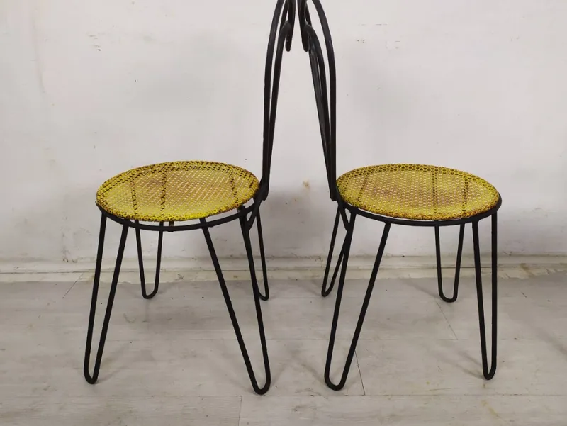Pamono Garden Set by Mathieu Matégot, 1950s, Set of 5> Garden Tables