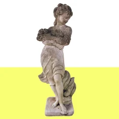 Pamono Garden Statue in Grit That Portrays Female Figure with Delicate Details> Garden Accessories