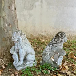Pamono Garden Stone Lions, Set of 2> Garden Seating