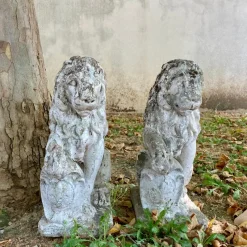 Pamono Garden Stone Lions, Set of 2> Garden Seating