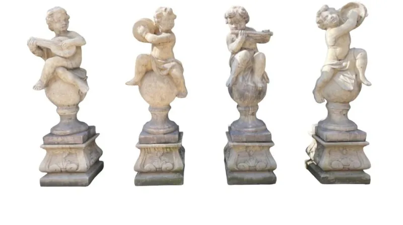 Discount Pamono Garden Stone Sculpture Cherubs, 1950s, Set of 4
