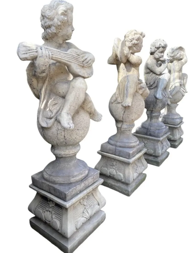 Discount Pamono Garden Stone Sculpture Cherubs, 1950s, Set of 4