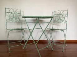 Hot Pamono Garden Table with Chairs, 1930s, Set of 3