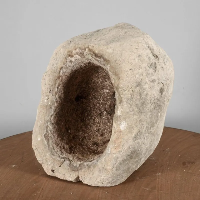 Pamono Garden Terrace Stone Bowl or Planter Carved from a Single Block> Planters And Jardiniere