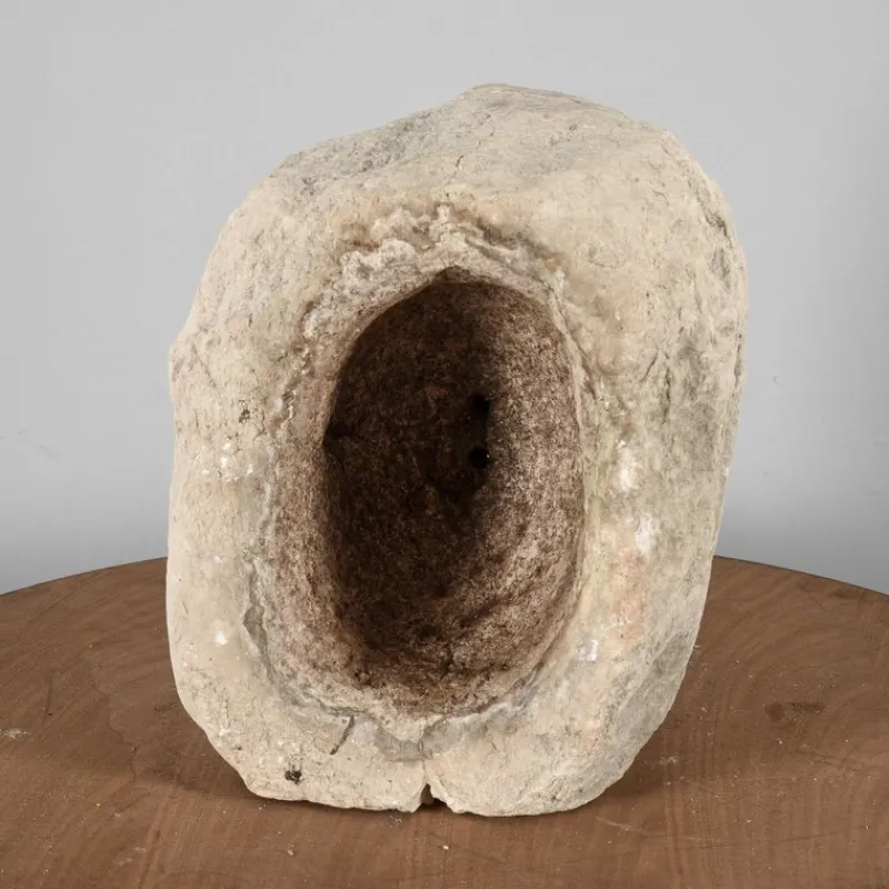 Pamono Garden Terrace Stone Bowl or Planter Carved from a Single Block> Planters And Jardiniere