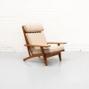 Outlet Pamono GE-375 Chair and Ottoman by Hans Wegner for Getama, Set of 2