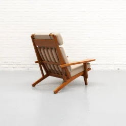 Outlet Pamono GE-375 Chair and Ottoman by Hans Wegner for Getama, Set of 2
