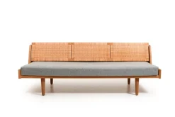 Pamono GE-258 Daybed in Oak and Cane by Hans J. Wegner for Getama, 1950s> Daybeds & Chaises Lounges