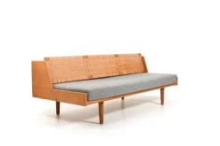 Pamono GE-258 Daybed in Oak and Cane by Hans J. Wegner for Getama, 1950s> Daybeds & Chaises Lounges