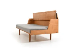 Pamono GE-258 Daybed in Oak and Cane by Hans J. Wegner for Getama, 1950s><noscript><img width=