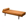 Pamono GE19 Daybed in Teak and Camel Leather by Hans J. Wegner for Getama, 1960s> Daybeds & Chaises Lounges