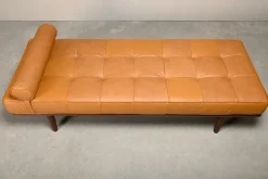 Pamono GE19 Daybed in Teak and Camel Leather by Hans J. Wegner for Getama, 1960s><noscript><img width=