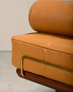 Pamono GE19 Daybed in Teak and Camel Leather by Hans J. Wegner for Getama, 1960s><noscript><img width=