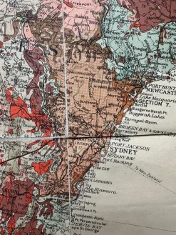 Pamono Geological Map of Australia, 1930s, Set of 2><noscript><img width=