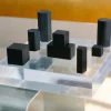 Best Pamono Geometric Elements on Slab, 1970s, Steel & Acrylic