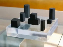 Best Pamono Geometric Elements on Slab, 1970s, Steel & Acrylic