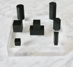 Best Pamono Geometric Elements on Slab, 1970s, Steel & Acrylic