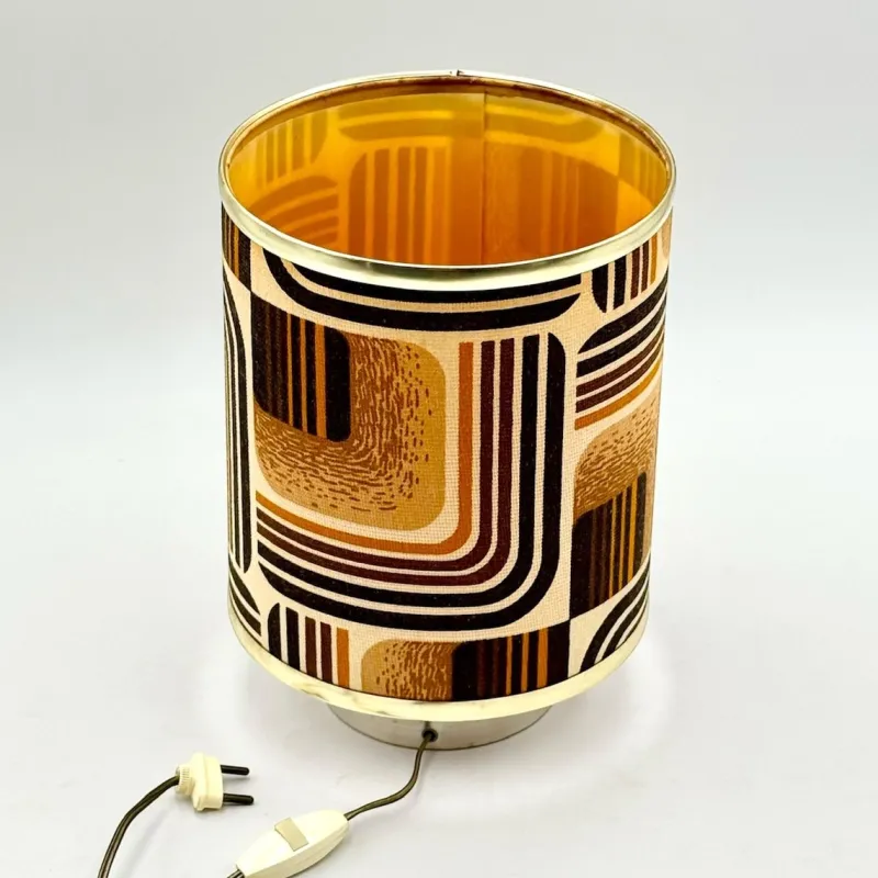 Online Pamono Geometric Fabric Table Lamp, 1970s