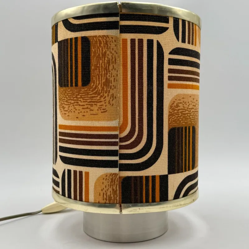 Online Pamono Geometric Fabric Table Lamp, 1970s