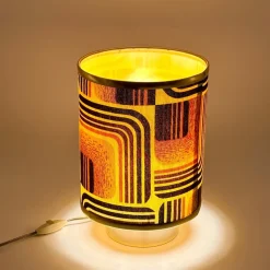 Online Pamono Geometric Fabric Table Lamp, 1970s