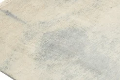 Pamono Geometric Ivory Blue Wool and Silk Runner from R&K Principal Jahanshah Nazmiyal><noscript><img width=