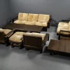 New Pamono Geometric Living Room Model St. Moritz by Klaus Rausch Furniture Co. for Architects and Designers, 1960s, Set of 7