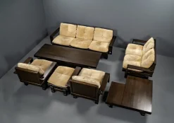 New Pamono Geometric Living Room Model St. Moritz by Klaus Rausch Furniture Co. for Architects and Designers, 1960s, Set of 7