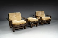 New Pamono Geometric Living Room Model St. Moritz by Klaus Rausch Furniture Co. for Architects and Designers, 1960s, Set of 7