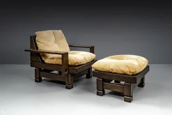 New Pamono Geometric Living Room Model St. Moritz by Klaus Rausch Furniture Co. for Architects and Designers, 1960s, Set of 7