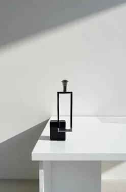 Pamono Geometric Metal and Marble Table Lamp from Benci Firenze, 1970s><noscript><img width=