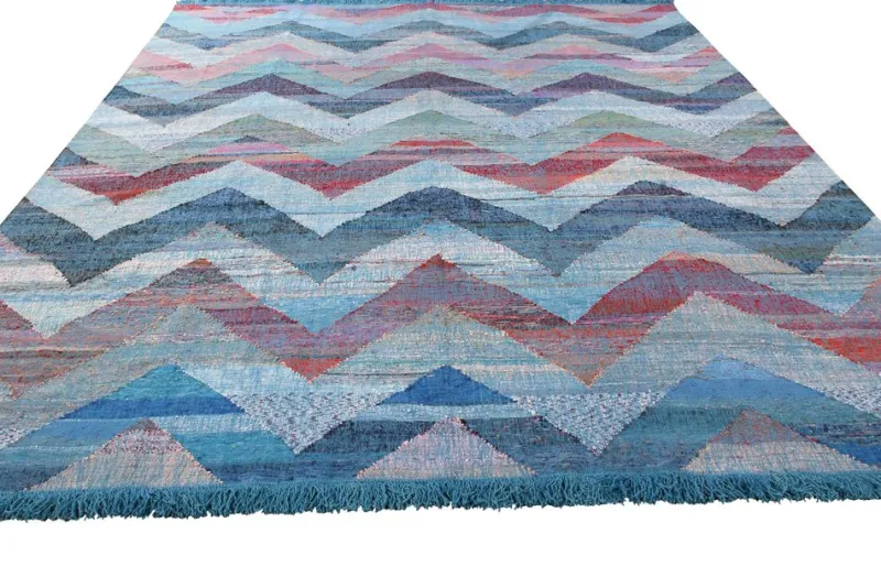 Pamono Geometric Wool Kilim from R&K Principal Jahanshah Nazmiyal> Carpets & Textiles|Carpets & Textiles
