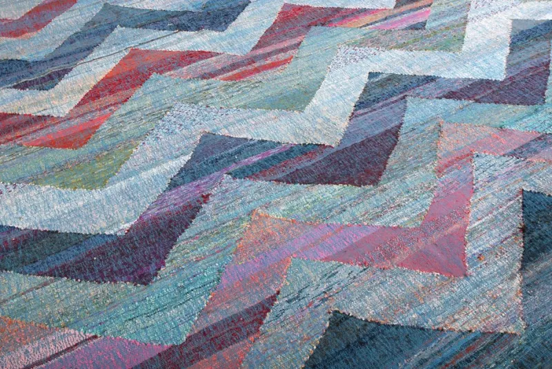 Pamono Geometric Wool Kilim from R&K Principal Jahanshah Nazmiyal> Carpets & Textiles|Carpets & Textiles