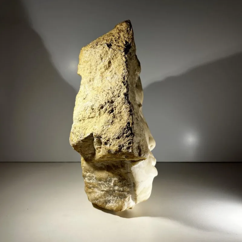 Pamono Georg Glaser, Woman's Face Sculpture, 1980s, Marble> Sculpture