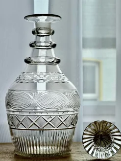Pamono George III Anglo-Irish Crystal Cut Glass Decanter, 1825><noscript><img width=