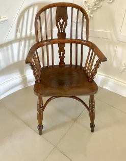 Pamono George III Childs Yew Wood Windsor Chair, 1800s> Children's Chairs