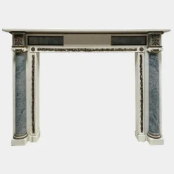 Outlet Pamono George III Marble and Ormolu Fireplace Mantel, 1780s