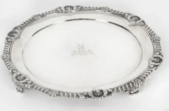 Pamono George III Sterling Silver Salver by Paul Storr, 1811> Serving Dishes