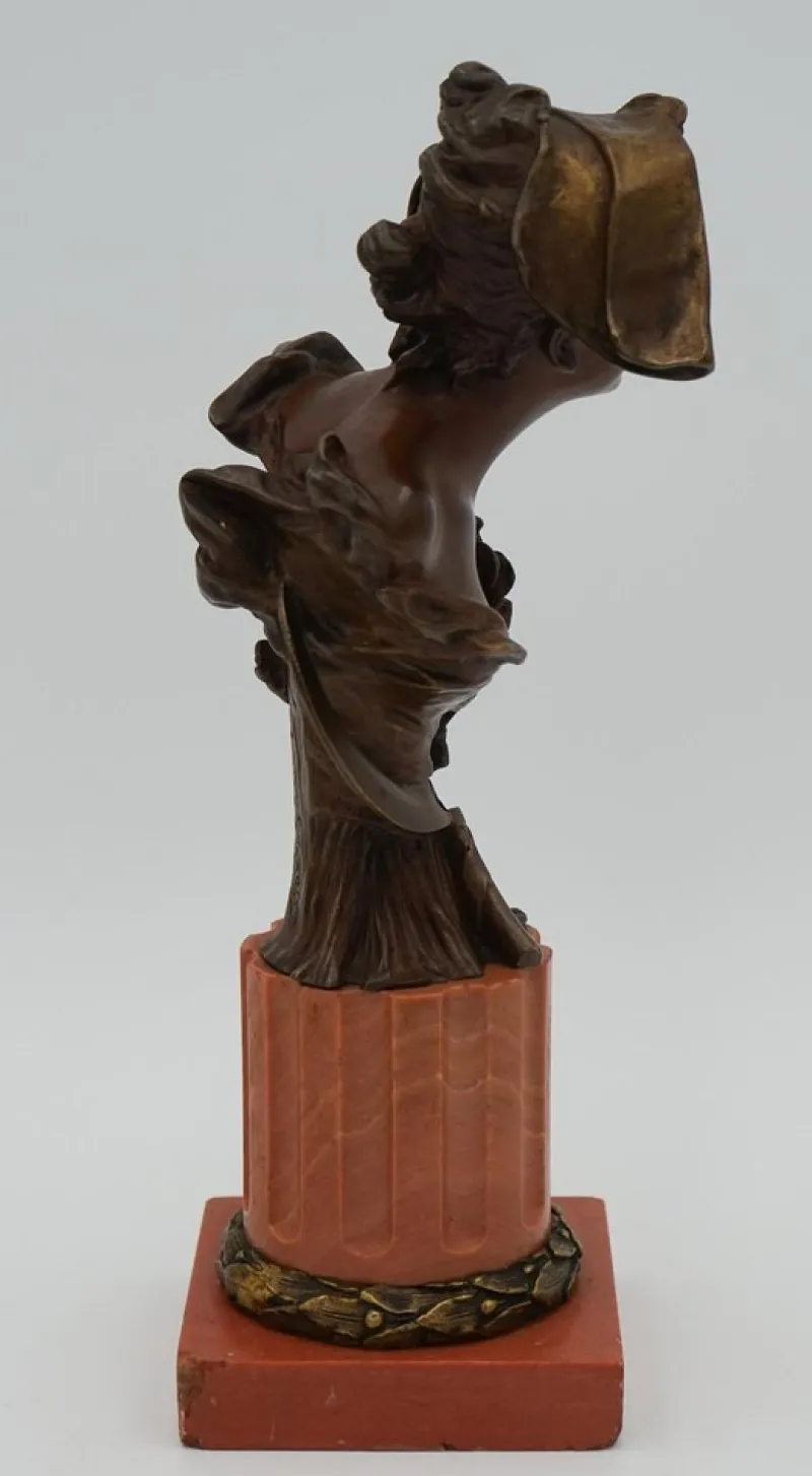 Pamono George van der Straeten, Bust of a Dutch Lady, Bronze> Sculpture