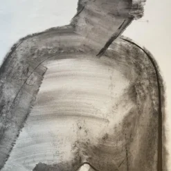 Pamono Georges (géo) De Vlamynck, Abstract Nude Woman, Charcoal Ink Chalk on Wet Paper><noscript><img width=