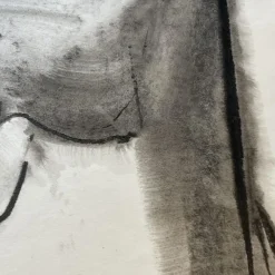 Pamono Georges (géo) De Vlamynck, Abstract Nude Woman, Charcoal Ink Chalk on Wet Paper><noscript><img width=