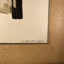 Best Pamono Georges (Géo) de Vlamynck, Abstract Composition, Oil on Panel, 1960s