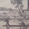 Pamono Georges Le Meilleur, Fishing: The Stroke of the Hawk, 1926, Original Woodcut> Impressionist