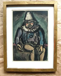 Outlet Pamono Georges Rouault, Clown, 1930, Aquatint, Framed